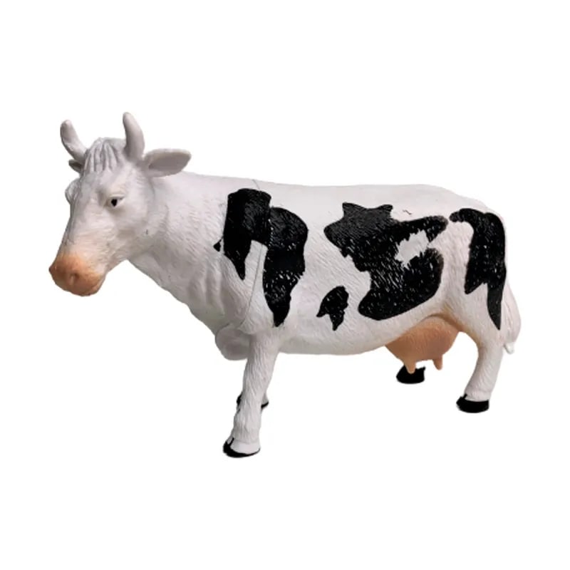 Фигурка животного "Корова белая с черными пятнами", 14 см