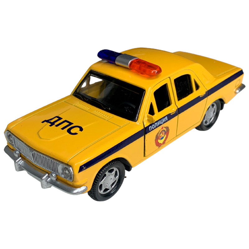 Модель автомобиля "ГАЗ-24 ДПС", цвет желтый, масштаб 1:40