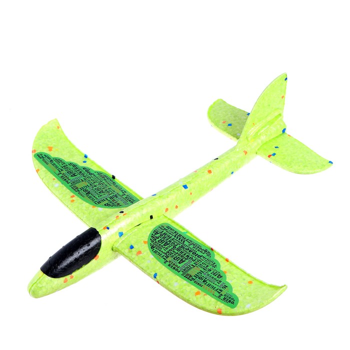 Самолёт легкий пенопластовый Air Force, 35х31см, зелёный