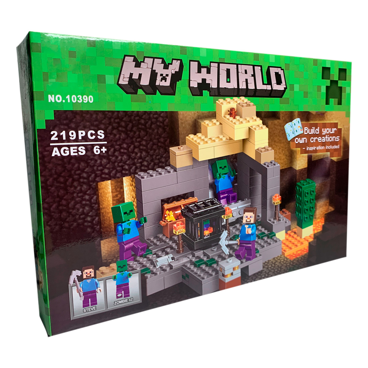 Конструктор Minecraft My world 10390 "Данж со спаунером зомби", 219 деталей