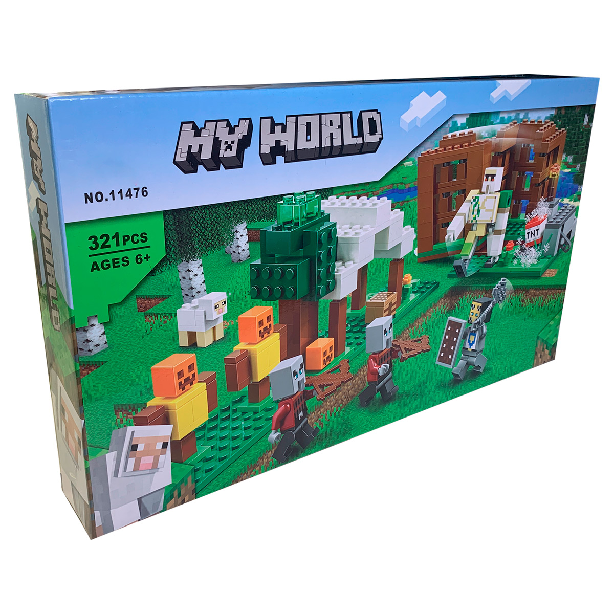 Конструктор Minecraft My world 11476 "Нападение на деревню", 321 деталь