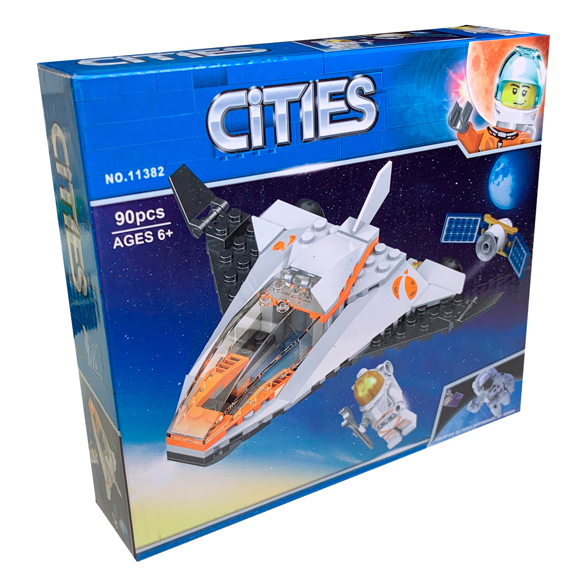 Конструктор Cities 11382 "Корабль NASA со спутником", 90 деталей