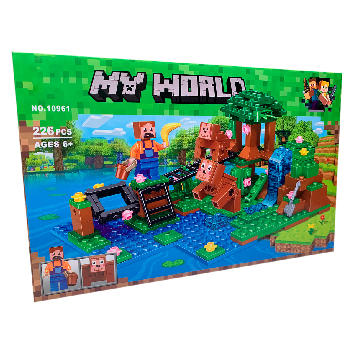 Конструктор Minecraft My world 10961 "Приручение мартышек", 226 деталей