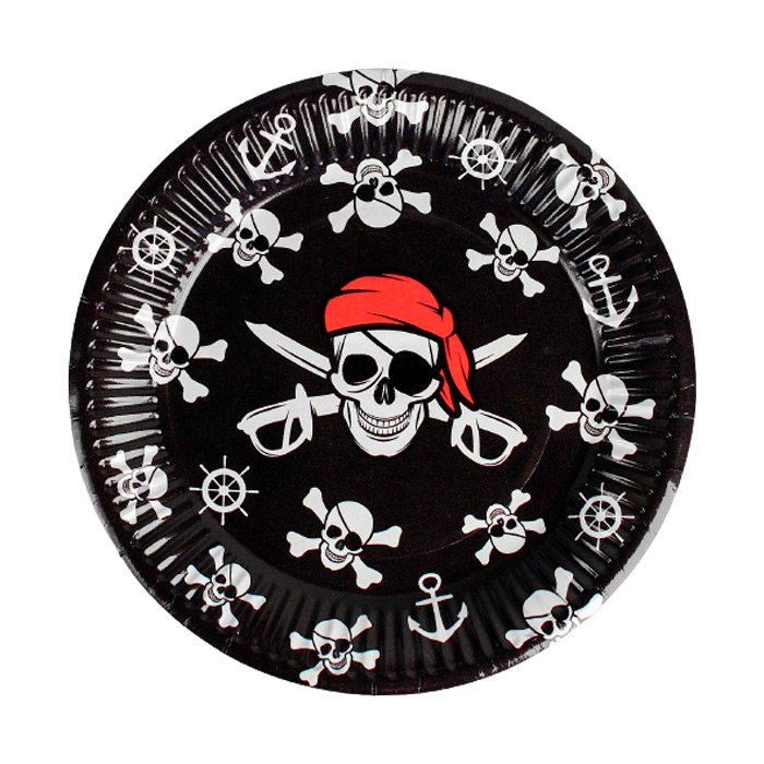 Набор бумажных тарелок "Пираты", 18 см, набор 10 шт