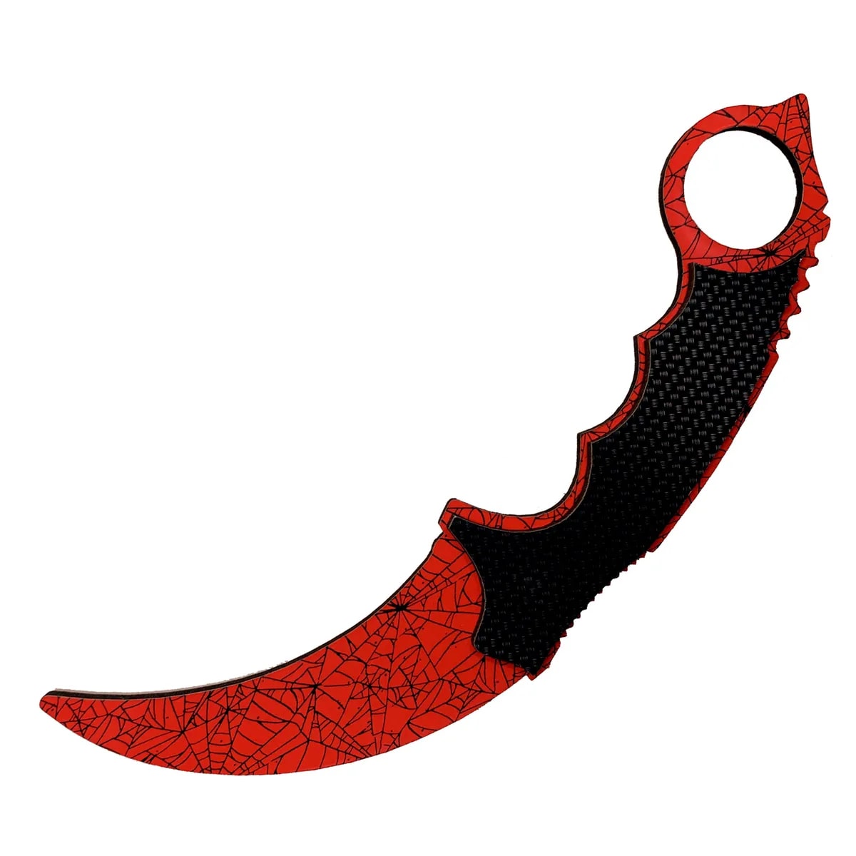 Нож керамбит деревянный "Кровавая паутина" (Crimson Web)
