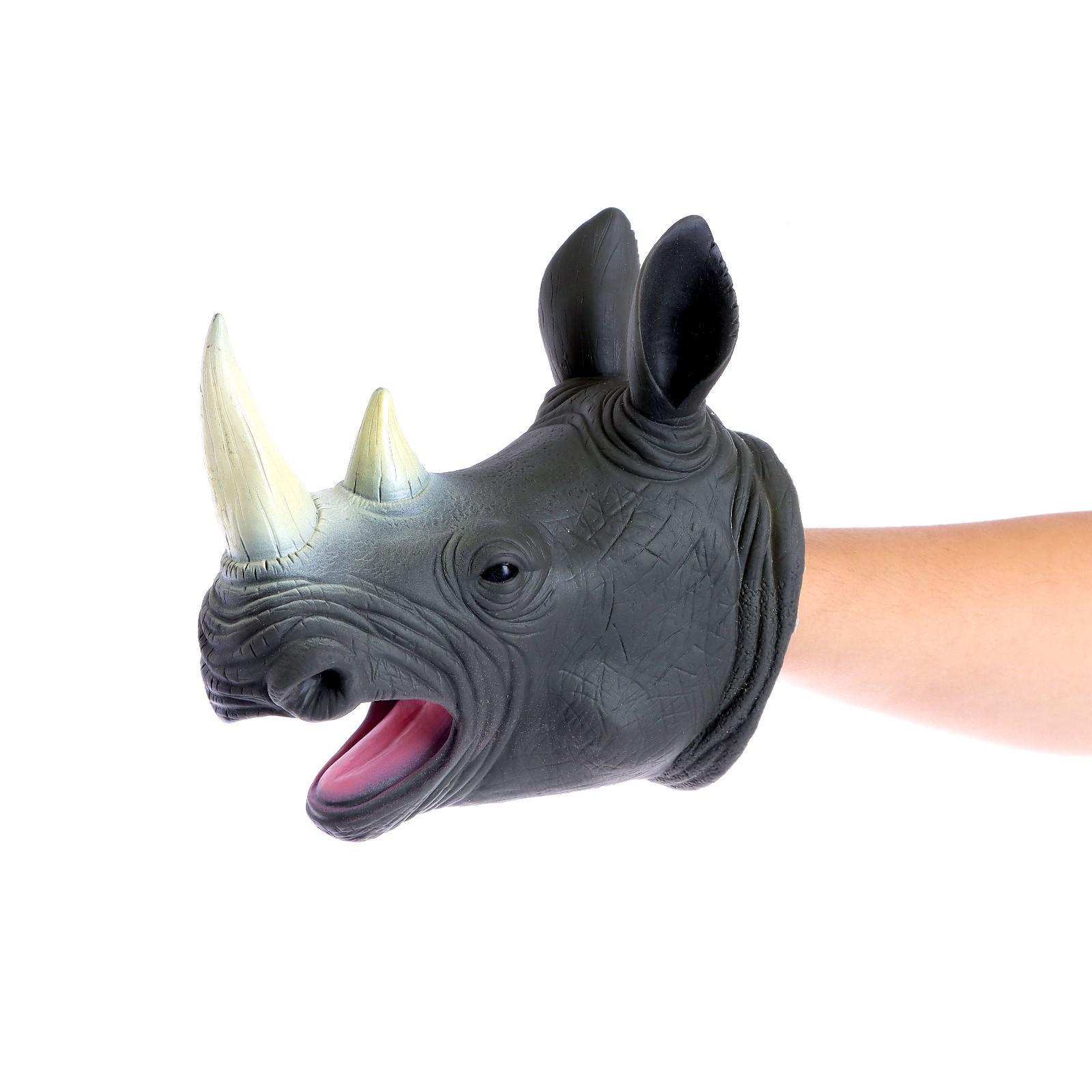 Игрушка животного на руку "Носорог"