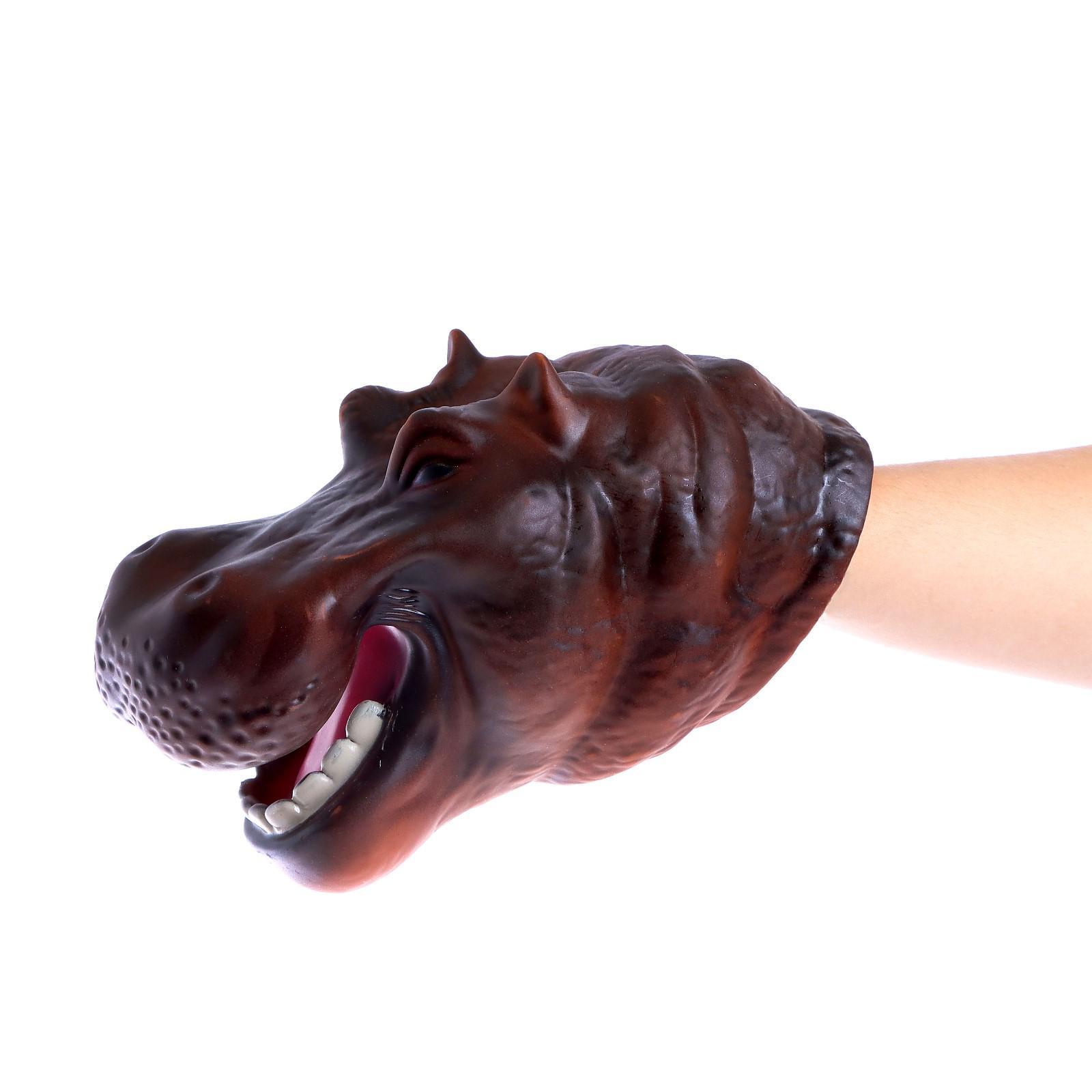 Игрушка животного на руку "Бегемот"